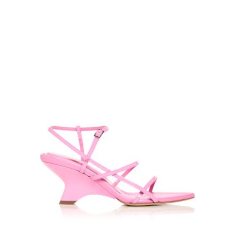 GIA BORGHINI Womens Pink Strappy Padded Gia Pointed Toe Leather Heeled Sandal 40 - Picture 3 of 4